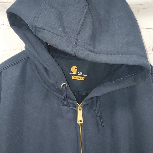 Carhartt Midweight Full-Zip Long-Sleeve Hooded Sweatshirt RD Men's Size 4XL - Picture 6 of 14